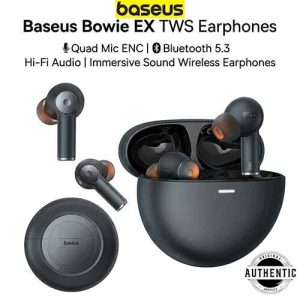 Baseus Bowie EX TWS Earphones Quad Mic ENC Bluetooth 5.3 HiFi Audio Immersive Sound Wireless Earbuds