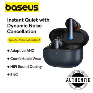 Baseus Storm 1 TWS Earbuds 42dB Adaptive ANC Noise Cancelling 6 Mic ENC Bluetooth 5.2 Wireless Earphones