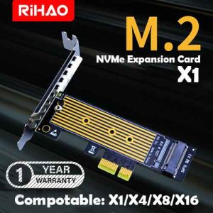 RIHAO K01-H M.2 NVMe SSD to PCIe X1 Card Adapter PCI-E Gen4 16Gbps Full Speed Expansion Card