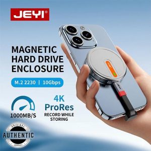 JEYI i9-M2230R Magnetic i9-Heart M.2 2230 NVMe SSD Enclosure 10Gbps MagSafe Aluminum Case for PC Laptop And iPhone 15/16/17 Pro Max And More