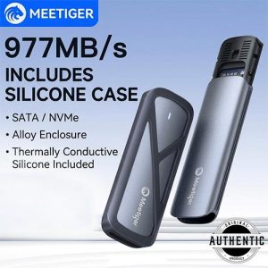 Meetiger GN11 M.2 NVMe And SATA SSD Enclosure (G Series) - 10Gbps High-Speed External Case for Computer, Laptop, Tablet & Mobile