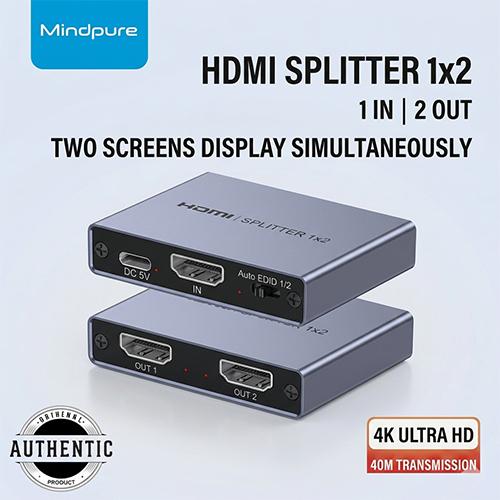 Mindpure SW006 LX10705 4K HDMI Splitter 1 In 2 Out Dual Monitor Display Adapter - Image 2