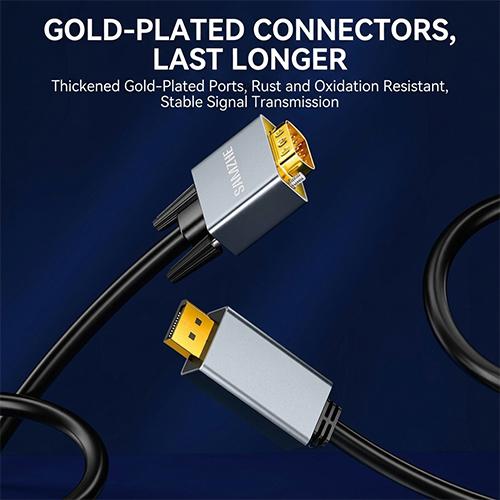 SAMZHE SPG15 DisplayPort to VGA Cable 1.5M Gold Plated 1080P 60Hz DP to VGA Converter Cable - Image 4