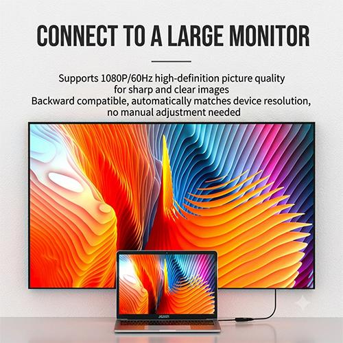 Jasoz G102 HDMI to VGA Converter Adapter with Audio Male to Female Cable with 3.5mm Aux Output for Laptop PC TV Box PS4 Xbox to Monitor & Projector - Image 3