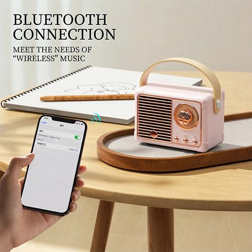 Creative Retro VINTAGE HM11 Mini Wireless Bluetooth Speaker Real Sound Long Battery Life Portable Small Speaker - Image 3