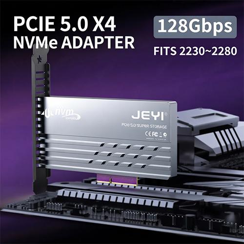 JEYI M2-PC 5.0 Pro PCI-E 5.0 to M.2 Adapter Card 128Gbps Full Speed Aluminum Alloy Multi-Slot Strong Heat Dissipation Expansion Card