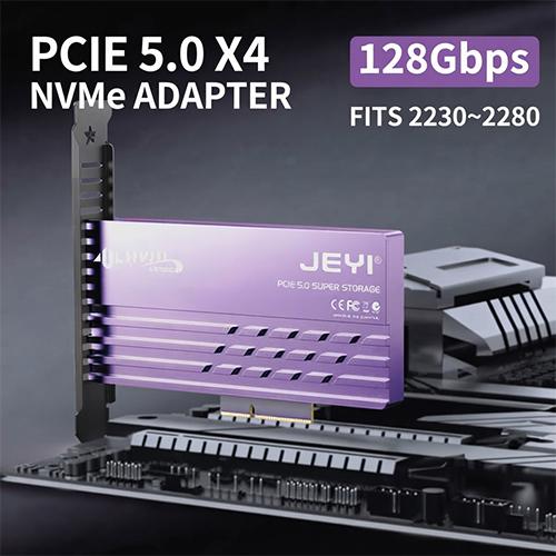 JEYI M2-PC 5.0 Pro PCI-E 5.0 to M.2 Adapter Card 128Gbps Full Speed Aluminum Alloy Multi-Slot Strong Heat Dissipation Expansion Card - Image 2