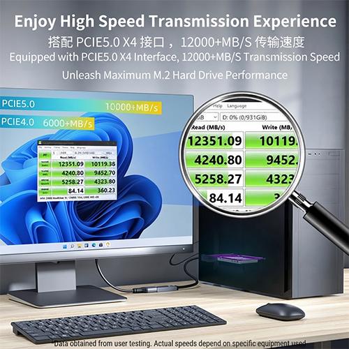JEYI M2-PC 5.0 Pro PCI-E 5.0 to M.2 Adapter Card 128Gbps Full Speed Aluminum Alloy Multi-Slot Strong Heat Dissipation Expansion Card - Image 5