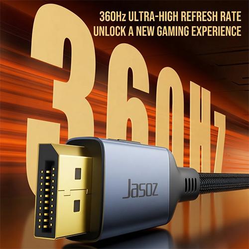 Jasoz A141 T-A378 DP to DP 2.1 Cable 3M 16K High-Definition DisplayPort Cable (360Hz/240Hz High Refresh Rate) - Image 2