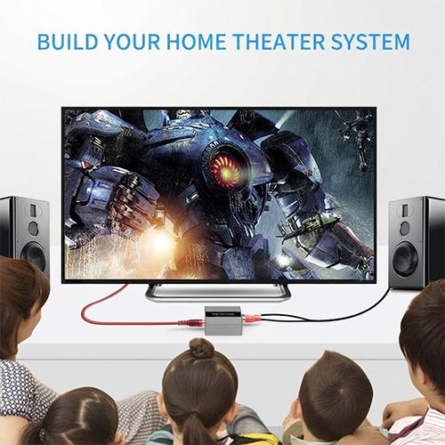VPFET CV106AD Digital to Analog Audio Converter Optical Toslink and Coaxial to RCA L/R & 3.5mm Jack Stereo Audio Adapter with USB Power Cable for Smart TV Soundbar and Home Theater Systems - Image 2