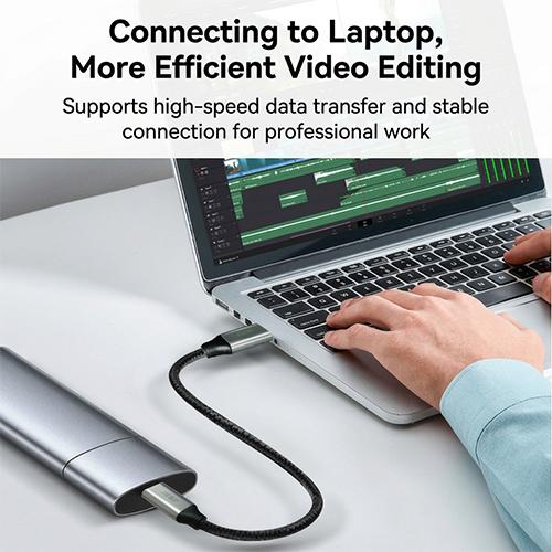 JiNGHUA JH-U681B Type-C to Type-C 60W PD Fast Charging & Data Cable (0.5M Braided) for Mobile Phones & Tablets - Image 2